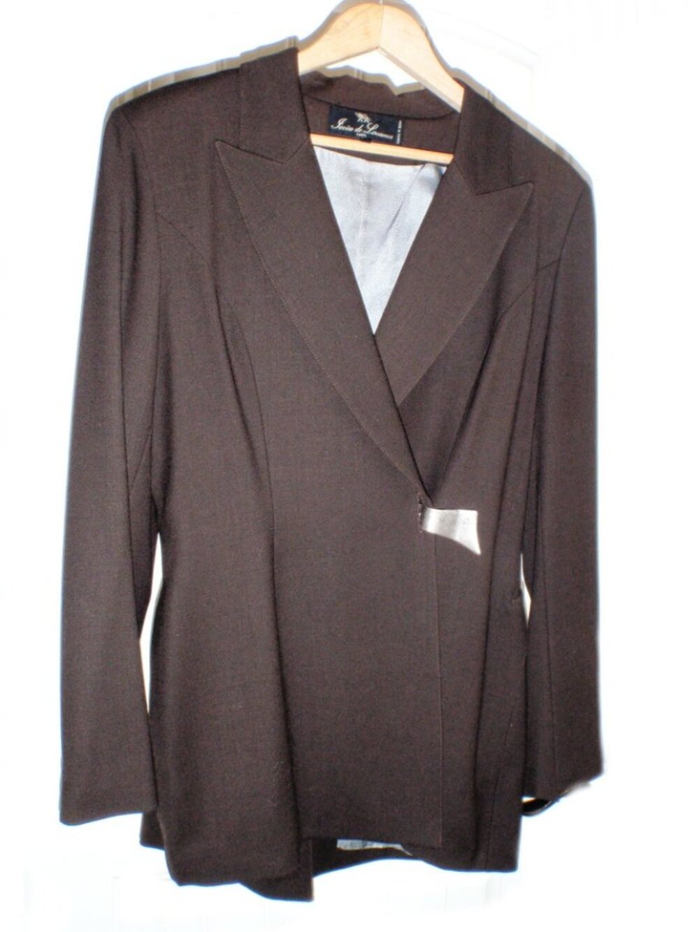 2 pcIvoire de Laurence Wool Pantsuit Light Brown French Wool Suit Paris Designer